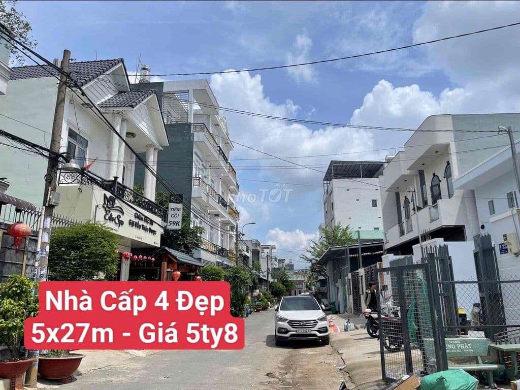Nhà Cấp 4 Đẹp 5x27m Shr, Vị Trí Đẹp Mt Nhựa 8m Thông Gần Chợ Bà Điểm