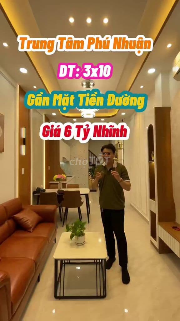 Nhà Phú Nhuận 5 tầng mới đẹp, 5WC, giáp Q1, hẻm ba gác, giá 6 tỷ hơn