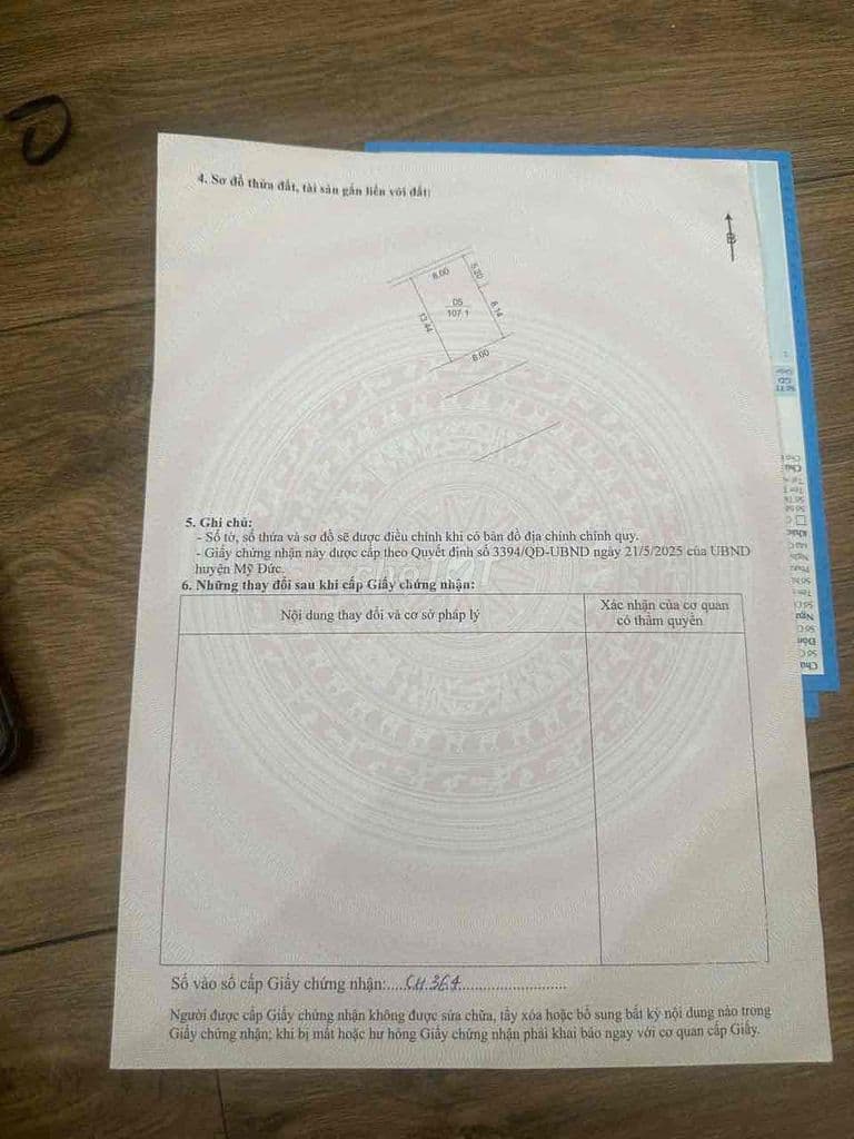 Chính chủ gửi bán lô đất đấu giá tại Vĩnh Xương Mỹ Đức HN - Ảnh 2