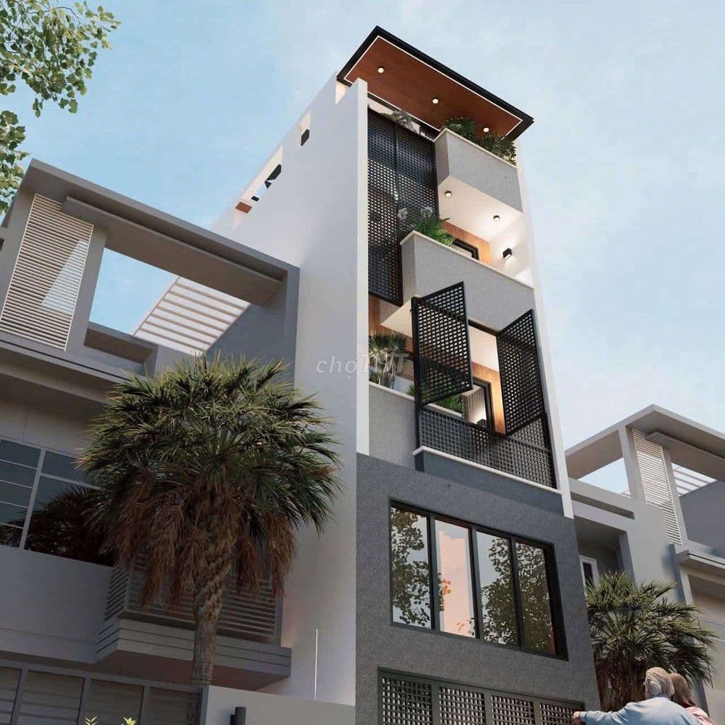 Nhà 4m x 15m 1 Lửng 3 Lầu Ô Thang Máy Nội Thất Luxury Thới An