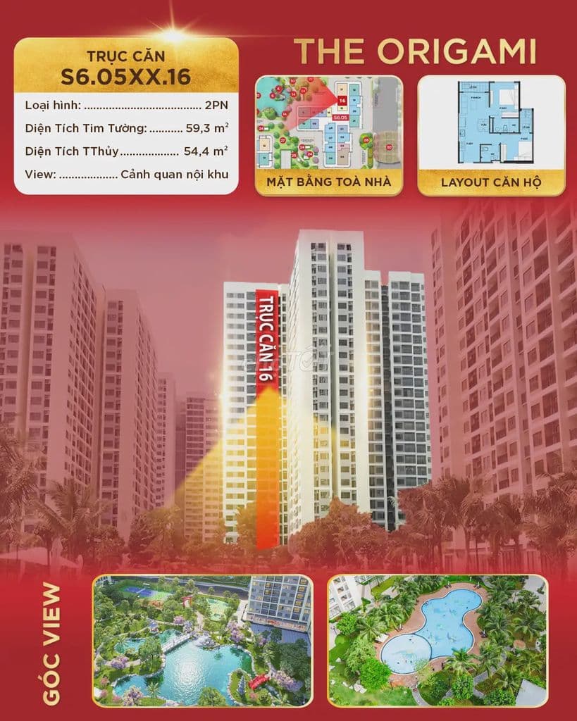 SỞ HỮU NGAY CĂN HỘ 2 PHÒNG NGỦ TẦNG TRUNG SIÊU ĐẸP 2.59 TỶ