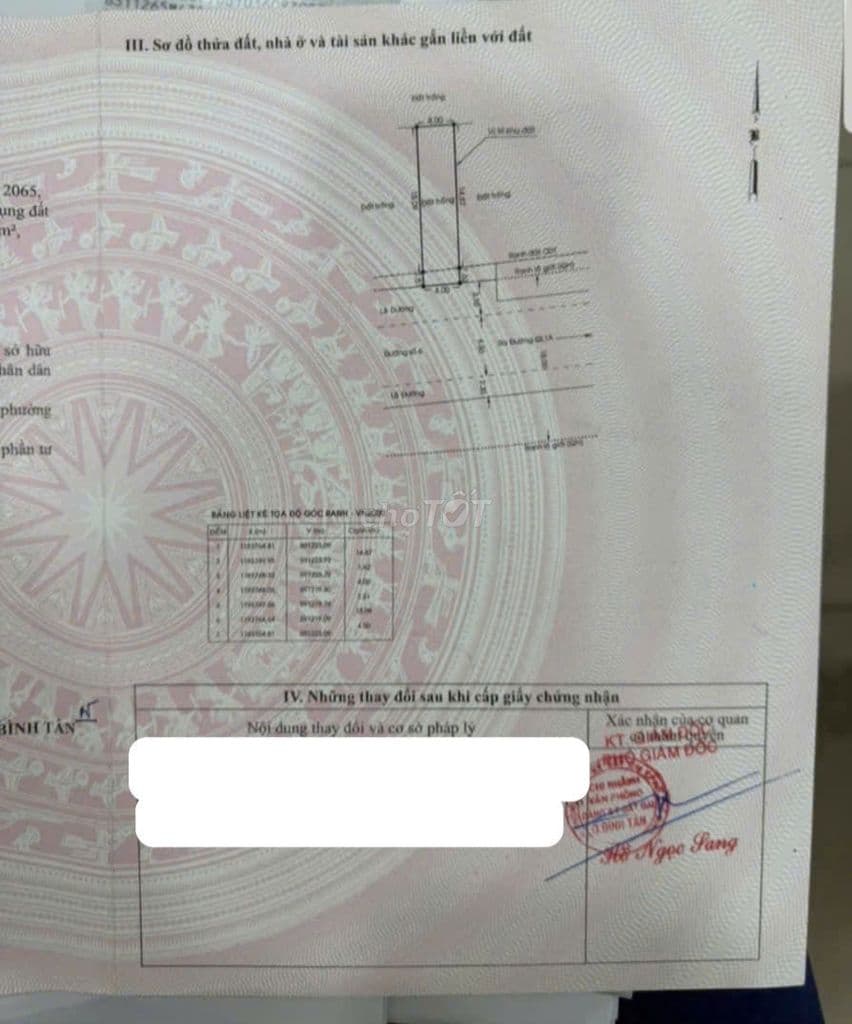 Đất Mặt Tiền KD đường số 6 Bình Tân (4m*17m) gần trường Hoàng Văn Thụ
