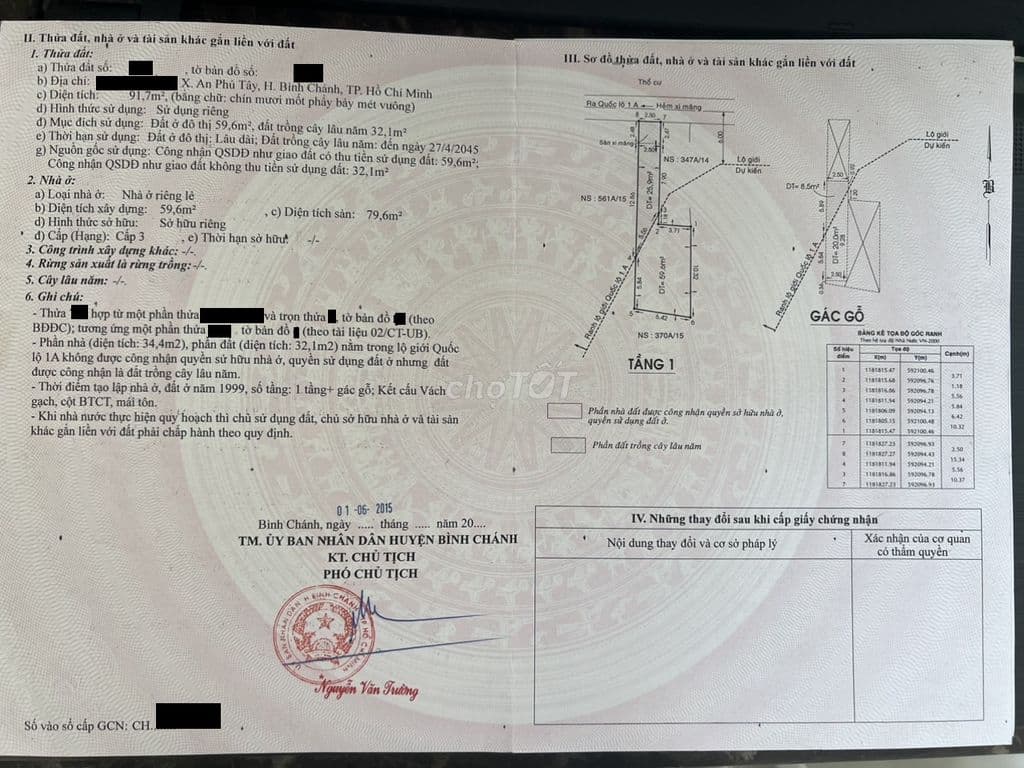 Bán đất Quốc lộ 1, Xã An Phú Tây, Bình Chánh. Giá: 88 tỷ, Dt: 2112,9m2