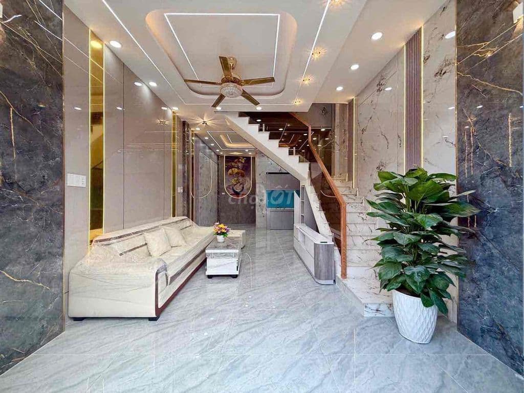 SIÊU PHẨM NHÀ PHỐ 4M x 10M ĐÚC 1 LẦU HẺM THÔNG FULL NỘI THẤT CAO CẤP - Ảnh 3