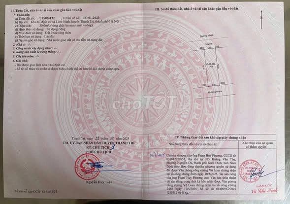 bán nhà TĐC Thanh Trì 2 mặt đường thang máy