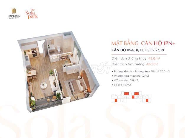 Bán căn 1N+1 48m-3.2 tỷ tòa mới nhất Vinhomes Smart City
