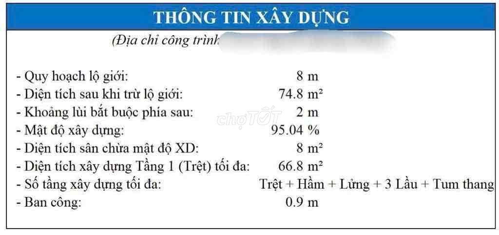 4*19 công nhận 75m2 ngay chợ Tân Hương hẻm 8m Tân Phú