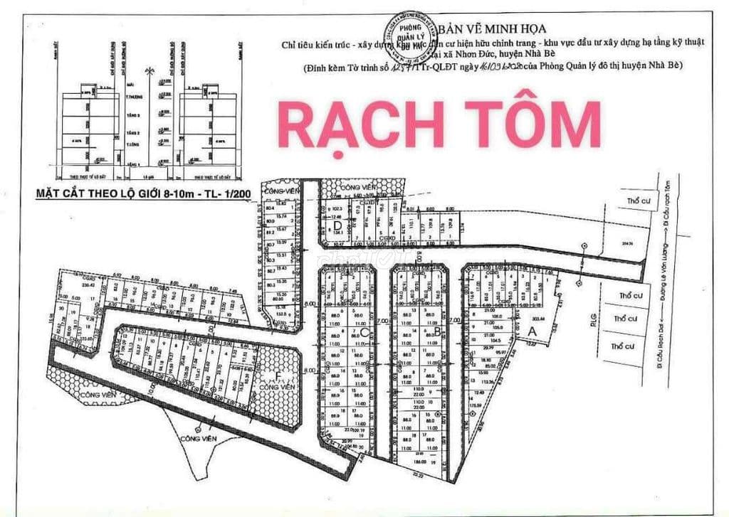 Đất nền xây dựng tự do khu dân cư Rạch Tôm. 5x24 bán 4 tỷ 700