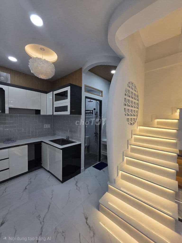 nhà 3.5m nở hậu 6m dài đúc 2 tầng sát MT Lê Hồng Phong - Ảnh 3