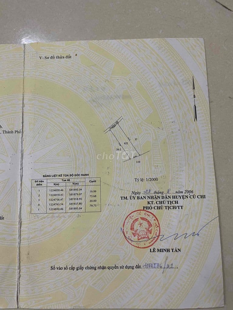 BÁN ĐẤT CỦ CHI XÃ AN NHƠN TÂY