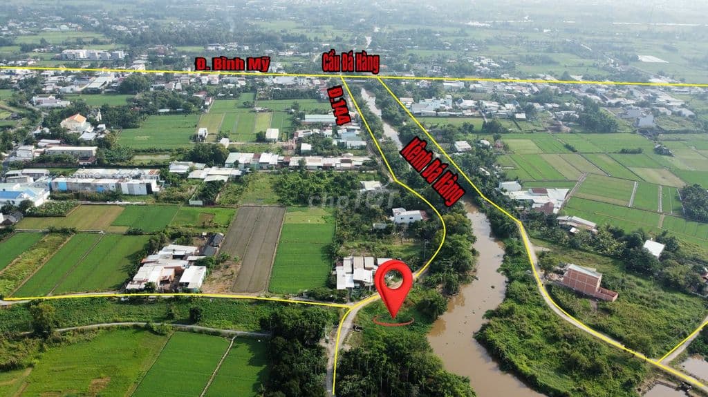 Đất mặt tiền kênh Đá Hàng đường 144 xã Bình Mỹ- Củ Chi, 457m2 - Ảnh 2