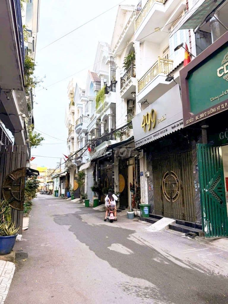 Nhà phố 4x13m đúc 4 lầu đường 7m thông khu đồng bộ Hiệp thành 13