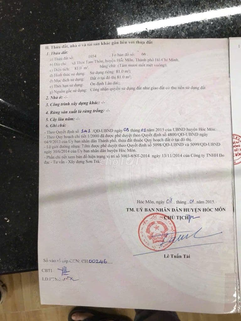 lô đất đường thới tam thôn 6 ngợp .gồng lãi không nổi muốn bán nhanh