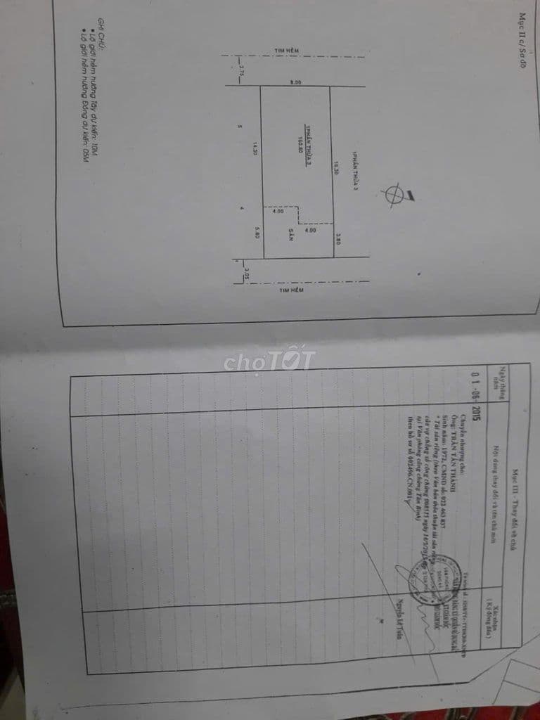 Bán đất hẻm nhựa 8m Thoại Ngọc Hầu Tân Phú 4x9.1=36.4m giá 4.95tỷ