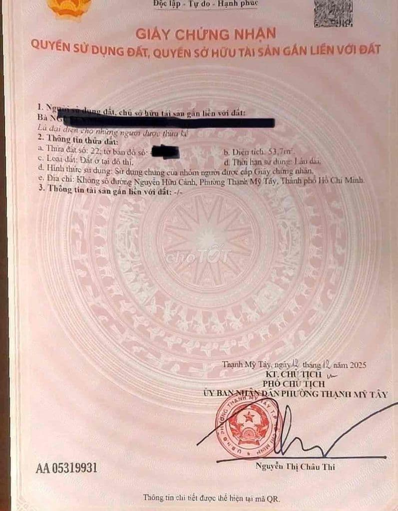 Chính chủ bán nhà Nguyễn Hữu Cảnh