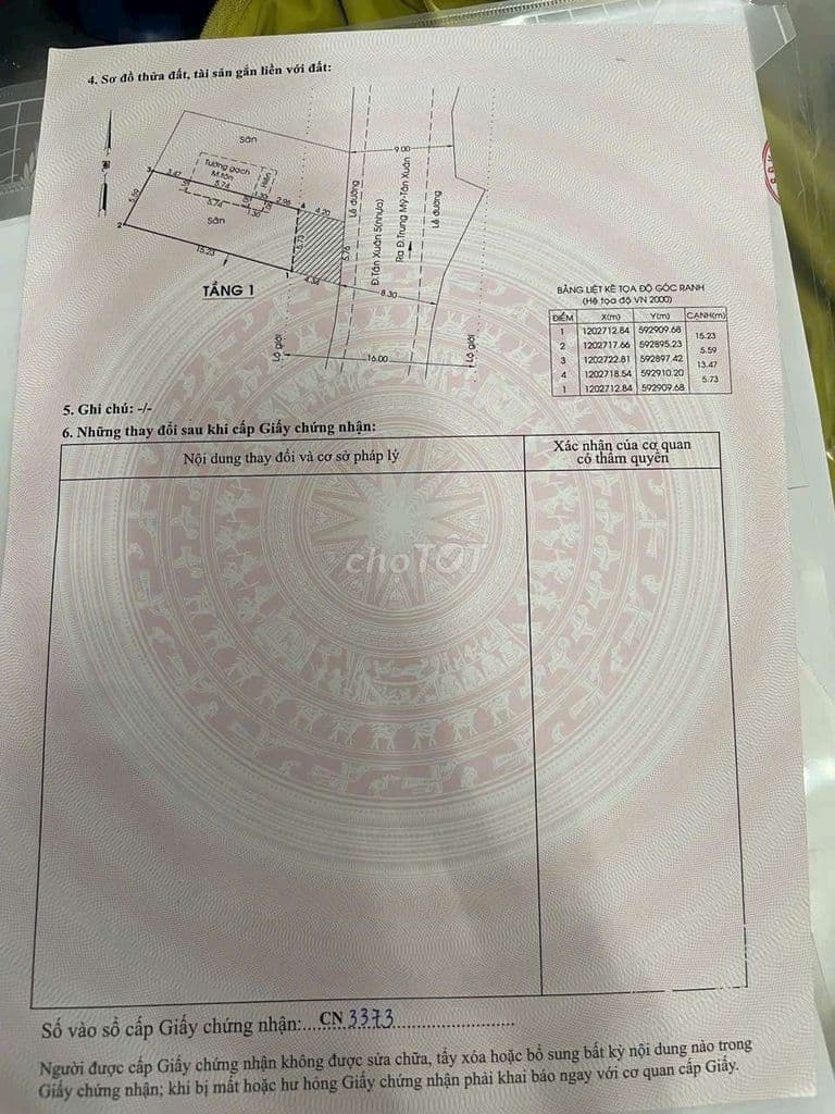 BÁN ĐẤT MẶT TIỀN TÂN XUÂN 5 . DT: 5,7×20. THỔ CƯ . KHU DÂN CƯ - Ảnh 3