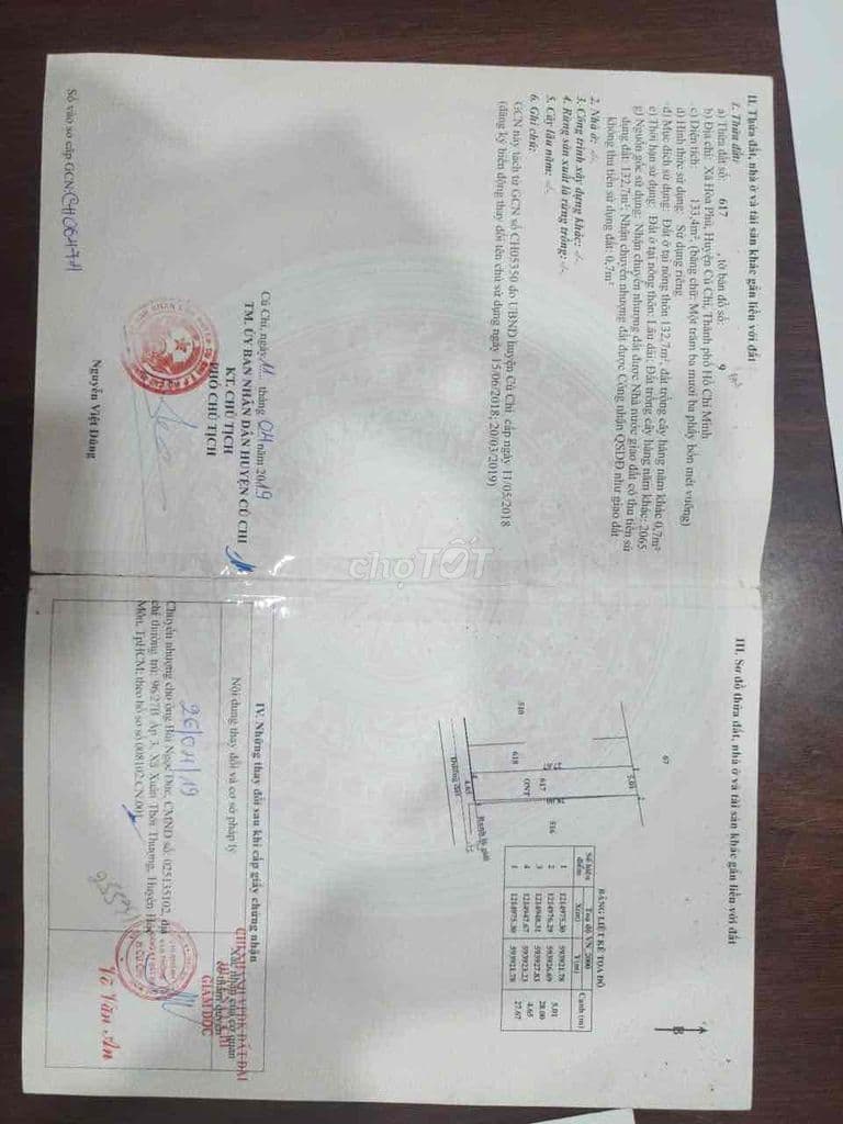 Bán gấp đất thổ cư hòa phú - củ chi – 133m2 – sổ riêng – giá cực rẻ 2