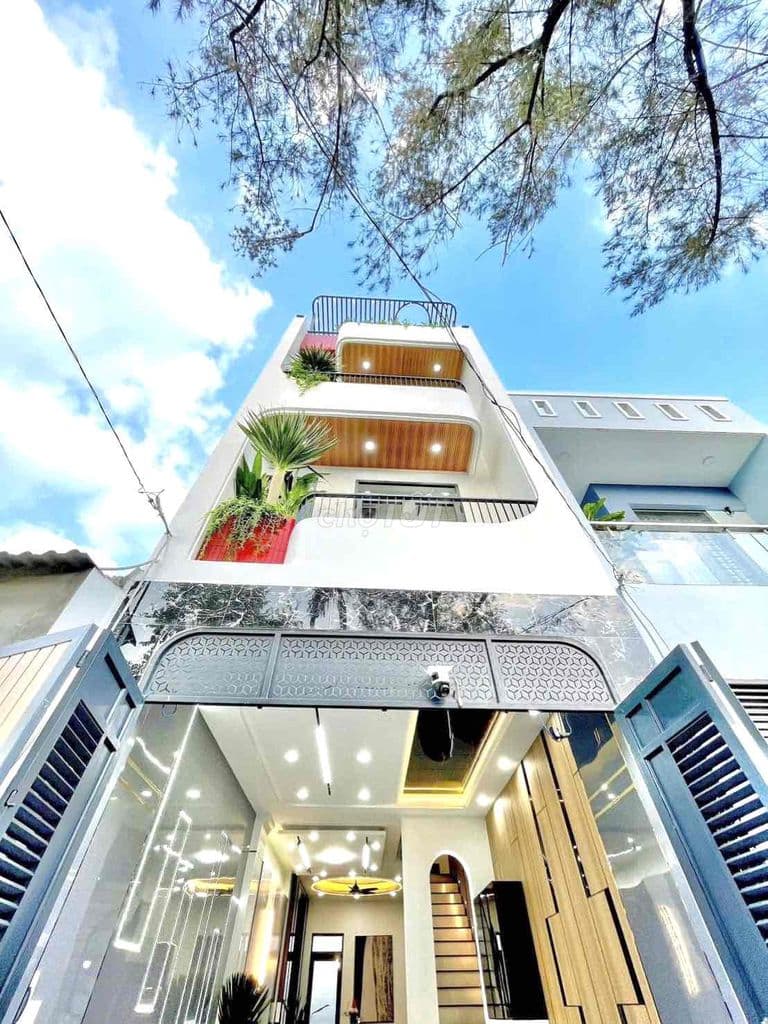 Nhà đẹp 4m x 15m xây mới 4 tầng đường An Phú Đông 27 liền kề Thủ Đức