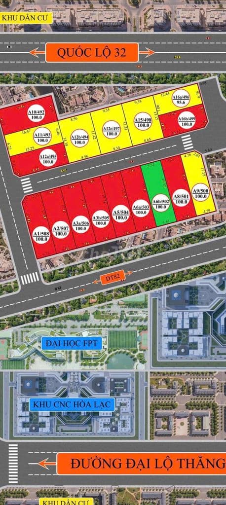 ĐẤT LÁNG HÒA LẠC , 100M, MT6,8M, GIÁ 2,14 TỶ