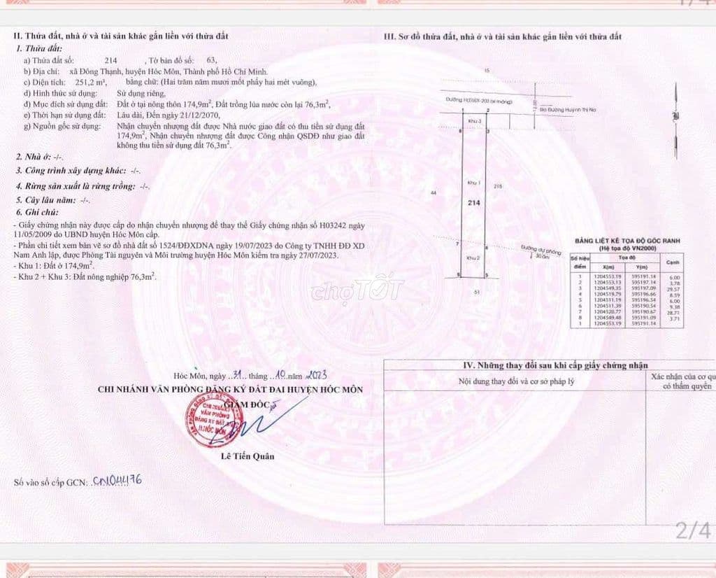 ĐẤT THỔ CƯ KHU DÂN CƯ HIỆN HỮU 500m2 - Ảnh 2