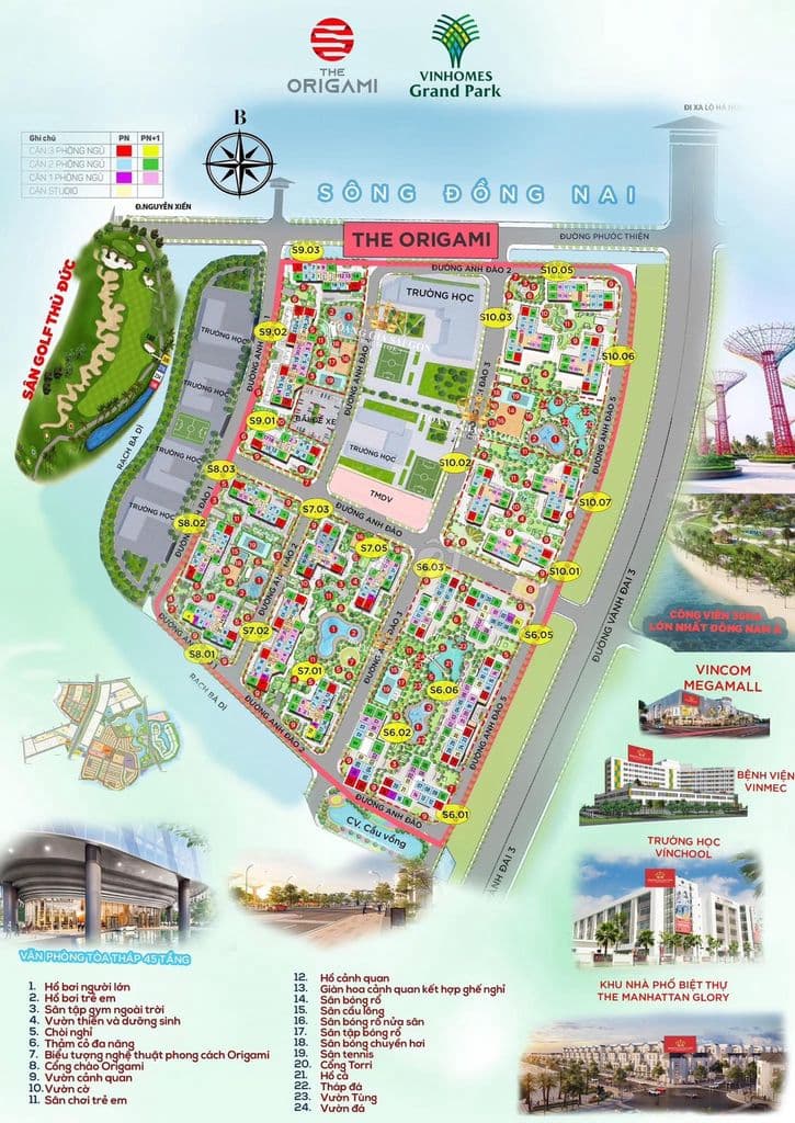 Bán căn hộ 2pn+ origami, Vườn Nhật, gần VINCOM MEGA MAILL - Ảnh 3