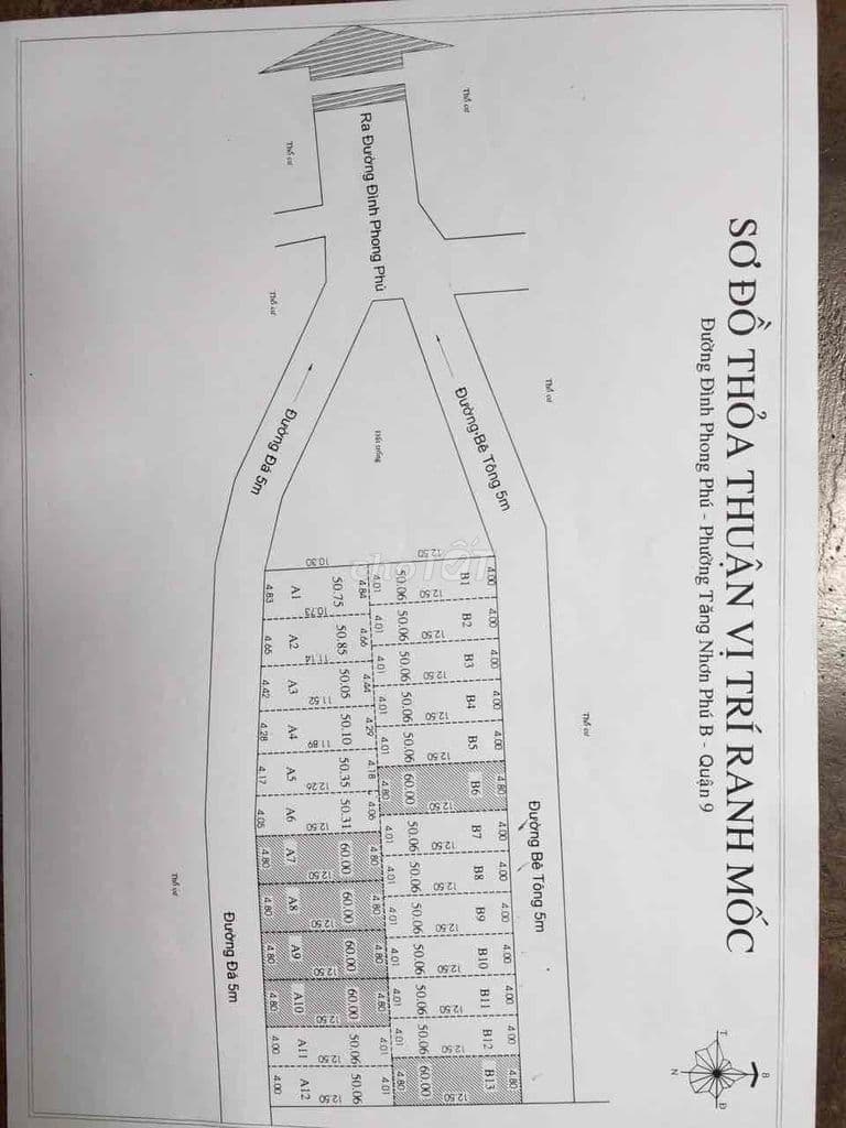Bán đất 120m2 ngay hẻm xe hơi 261 Đình Phong Phú