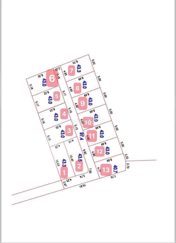 Bán lô đất 43m Xâm Xuyên, Hồng Vân