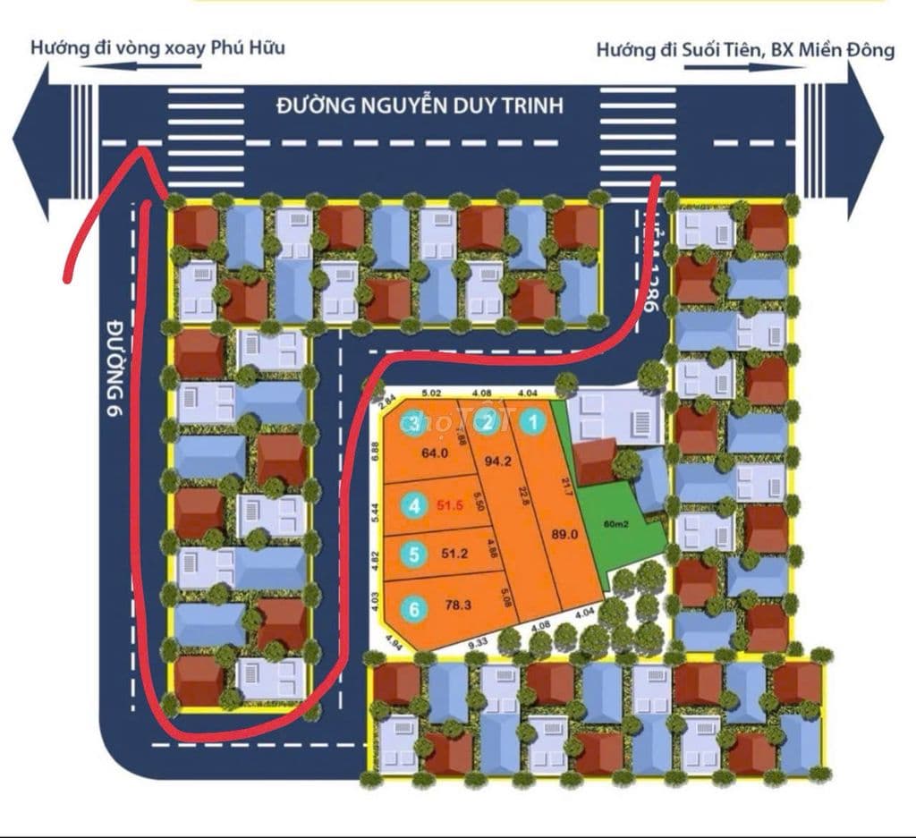 Đất 52m2 gần MT Nguyễn Duy Trinh - Chợ Long Trường cần bán - Ảnh 3