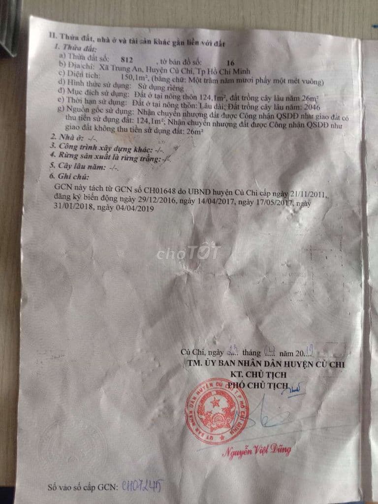 bán lô đất 2mt đường sông lu trung an (cũ) xã Bình mỹ tphcm - Ảnh 3