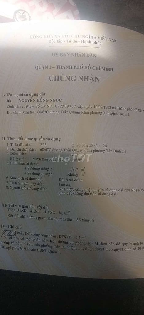 Nhà Q1 cần bán - Ảnh 3