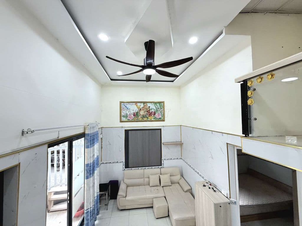 nhà sổ hồng riêng 5x10m 1 lửng 4pn Huỳnh Tấn Phát 1 tỷ 620 - Ảnh 2