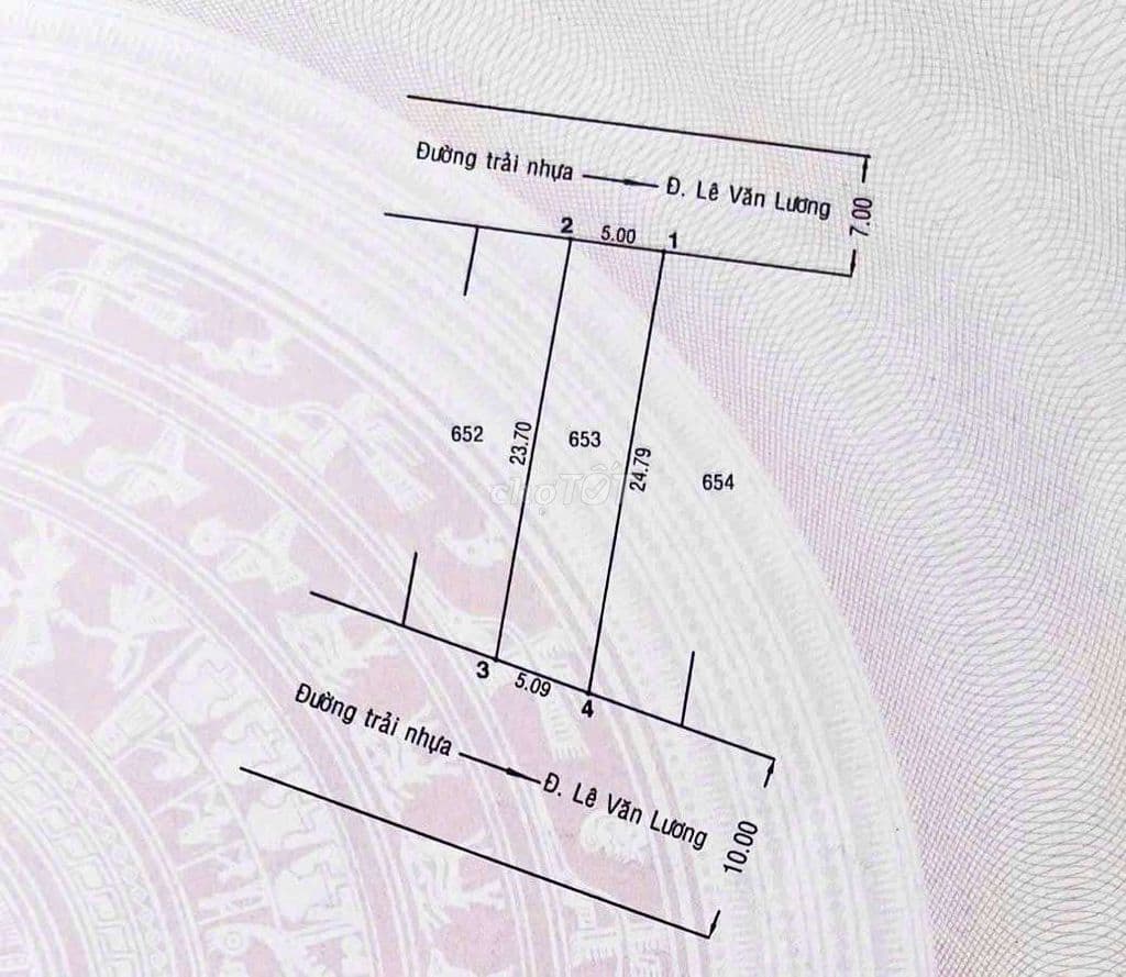 Đất 2 Mặt Tiền Đường 10m, KDC Rạch Tôm Lê Văn Lương - Ảnh 2