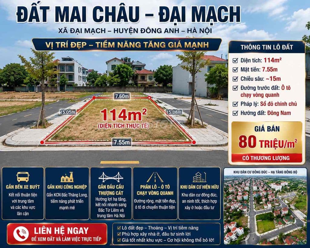 🔥 BÁN ĐẤT ĐẸP THÔN MAI CHÂU – XÃ ĐẠI MẠCH, ĐÔNG ANH – CƠ HỘI ĐẦU TƯ ĐÓ - Ảnh 2