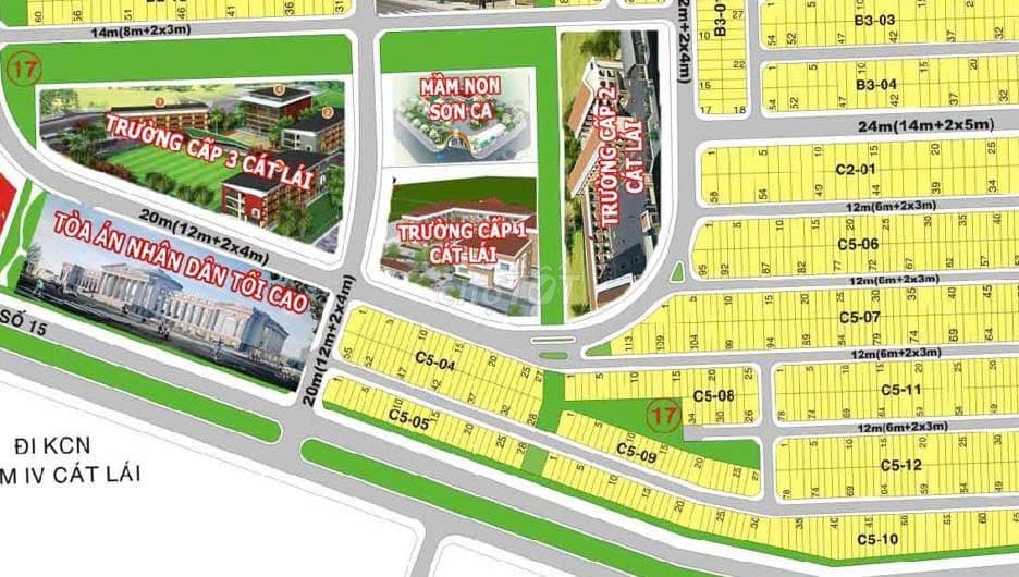 Giá rẻ nhất thị trường – Bán lô đất khu 50ha Cát Lái – C5-08 Lô 23