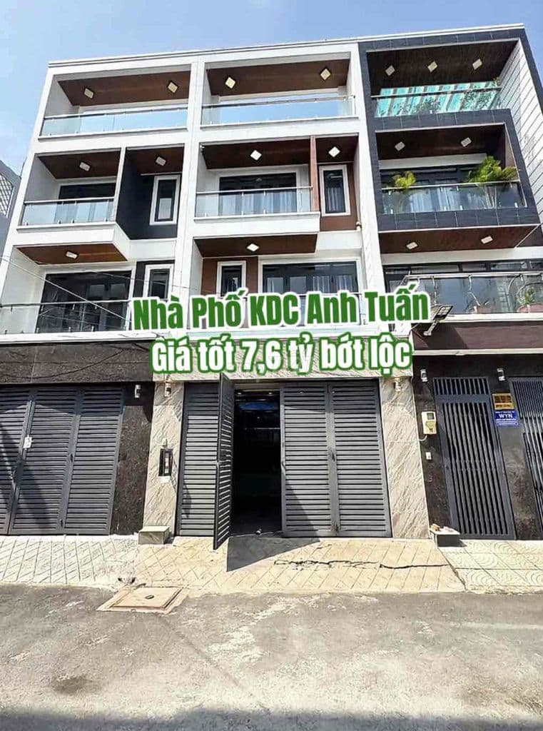 Căn nhà phố giá *** thị trường kdc anh tuấn 5x16m giá 7 ty 590 tr