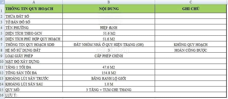 Đất HXH gần đg Tam Bình 4×13m, HBC, QH 3T 1 tum - Ảnh 3