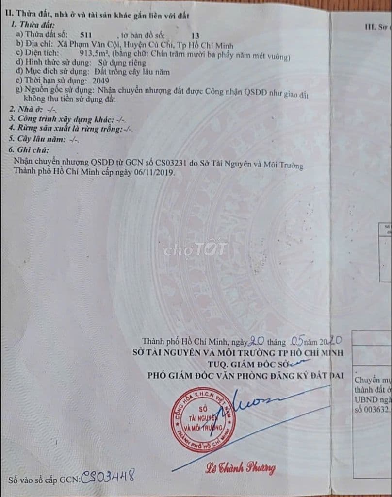 CHÍNH CHỦ BÁN ĐẤT ĐẤT CỦ CHI - MẢNH ĐẤT SỐ 13 BÀU LÁCH