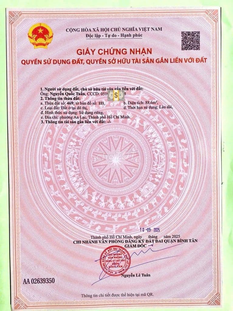 Diện tích lớn 88.6m2 Thổ cư giá chỉ 73tr/m2 rẻ nhất khu vực An Lạc - Ảnh 2