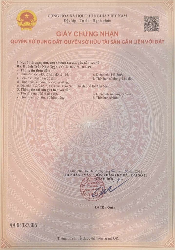 Bán nhà 5.8*22m hẻm sau Chợ Xuân Thới Sơn. Ngã 4 hóc môn