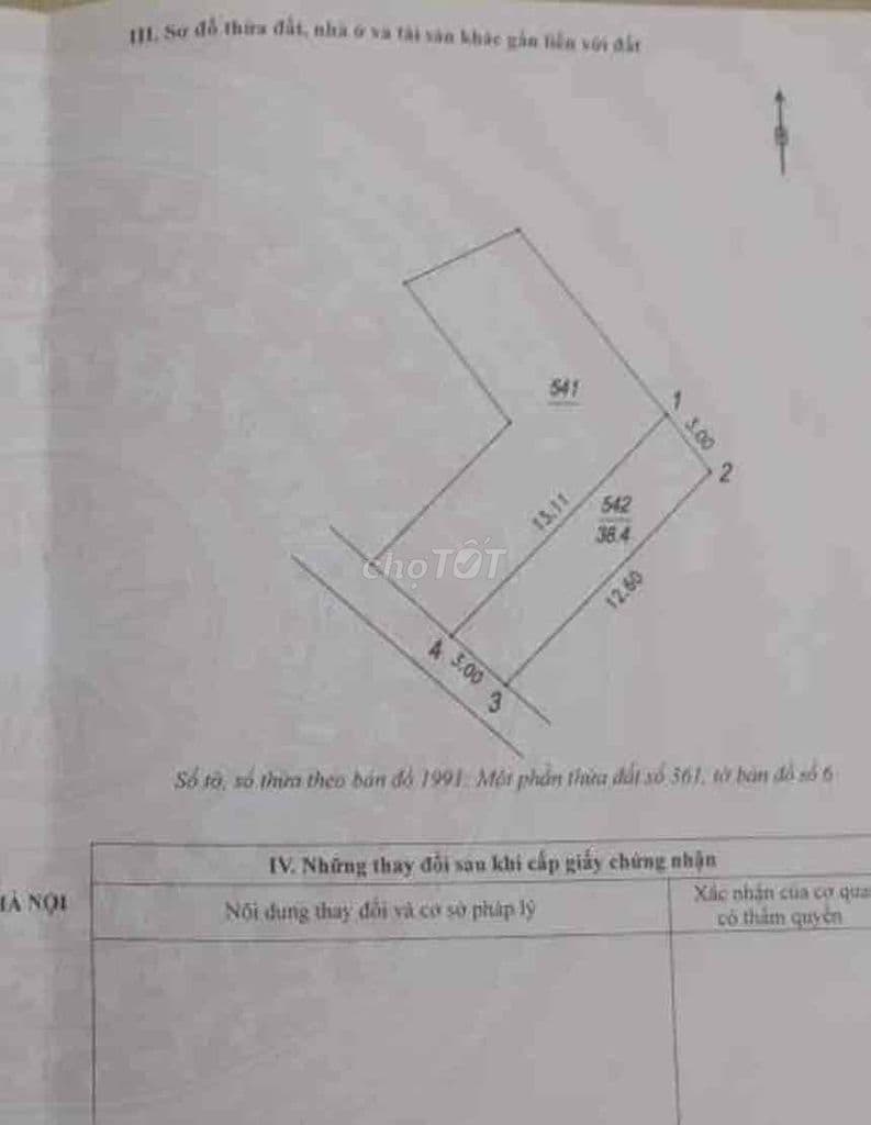 bán nhanh 39m2 đất tại Tân Thuỵ