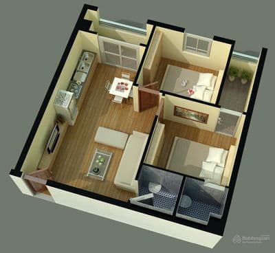 Bán CC 2PN 2WC Lô C, Tecco Green Nest, Q12, HCM (Đã có sổ) - Ảnh 3