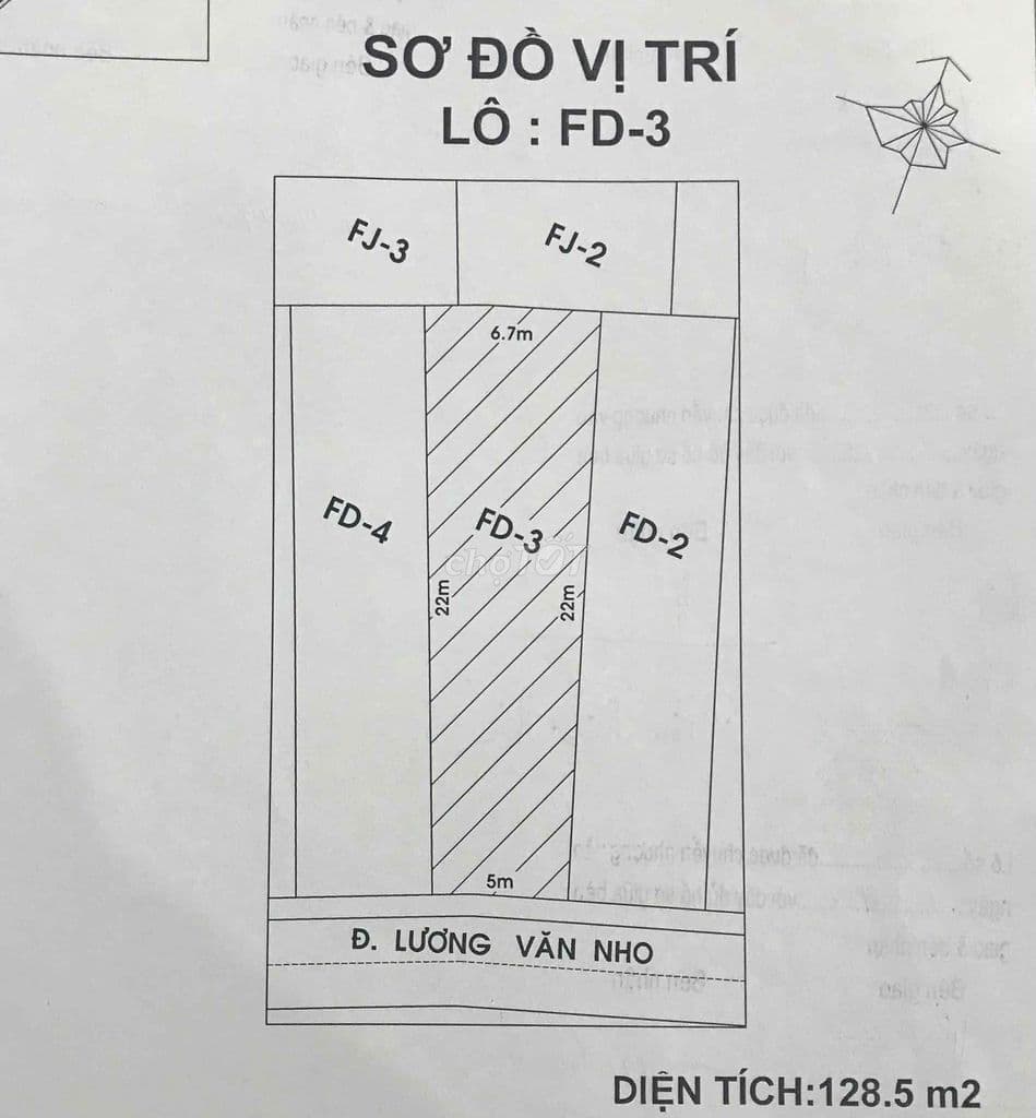 Mặt tiền Lương Văn Nho chỉ 54.5tr/m2