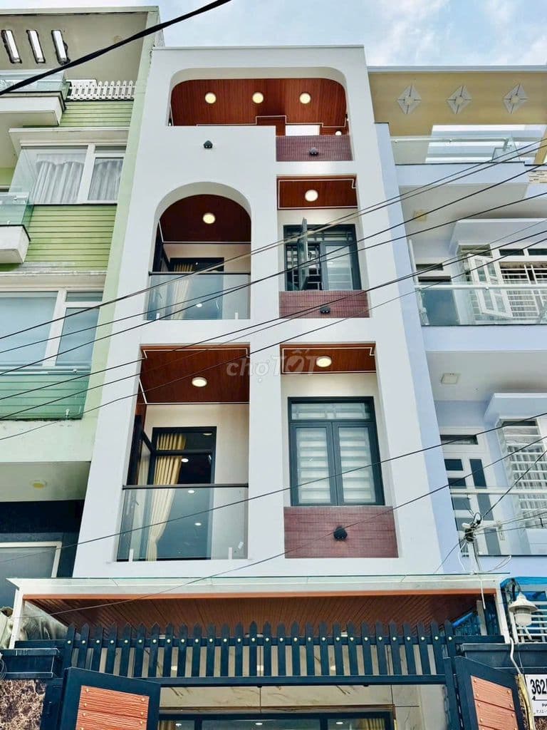 BÁN NHÀ MỚI XÂY - HẺM XE HƠI 8M ĐỐI DIỆN EMART GÒ VẤP - ĐI BỘ 2P TỚI