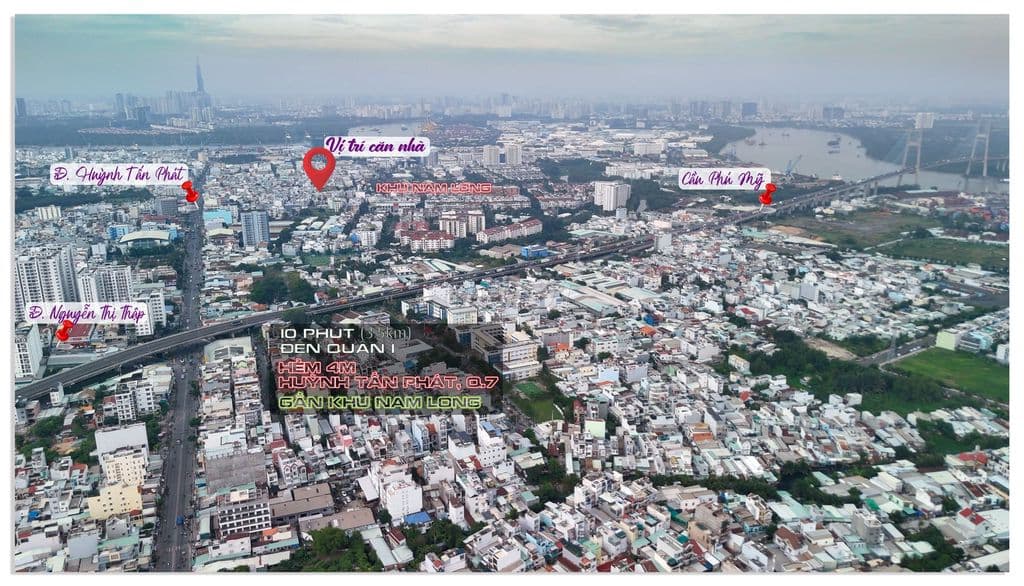 NHÀ RỘNG 8m HẺM XE HƠI Đ. HUỲNH TẤN PHÁT QUẬN 7 CHỈ 7,5 TỶ - Ảnh 2