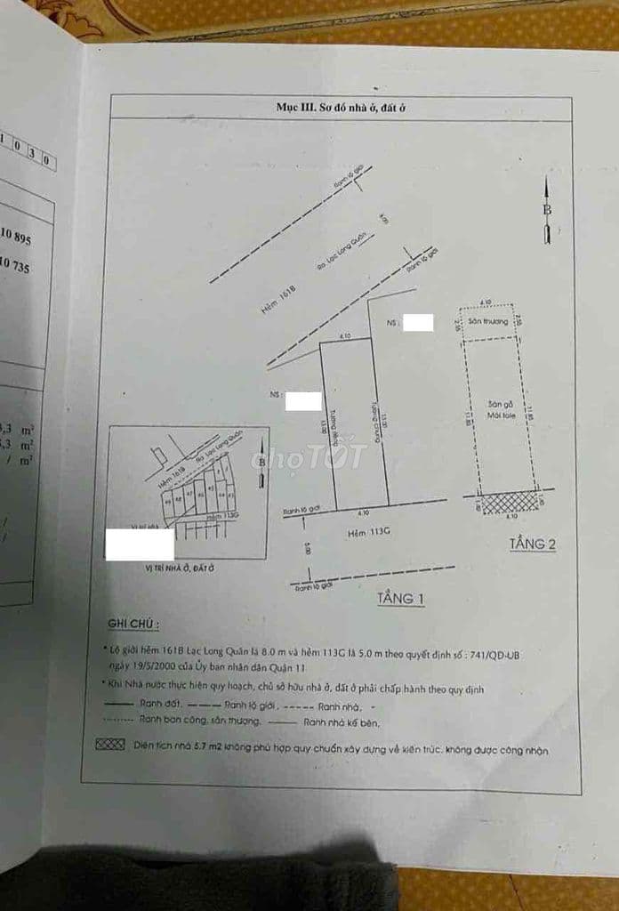 MẶT TIỀN 4.1 x 13 - 2 TẦNG NHÀ CŨ - 2 MẶT HẺM OTO - TIỆN XÂY MỚI - Ảnh 3