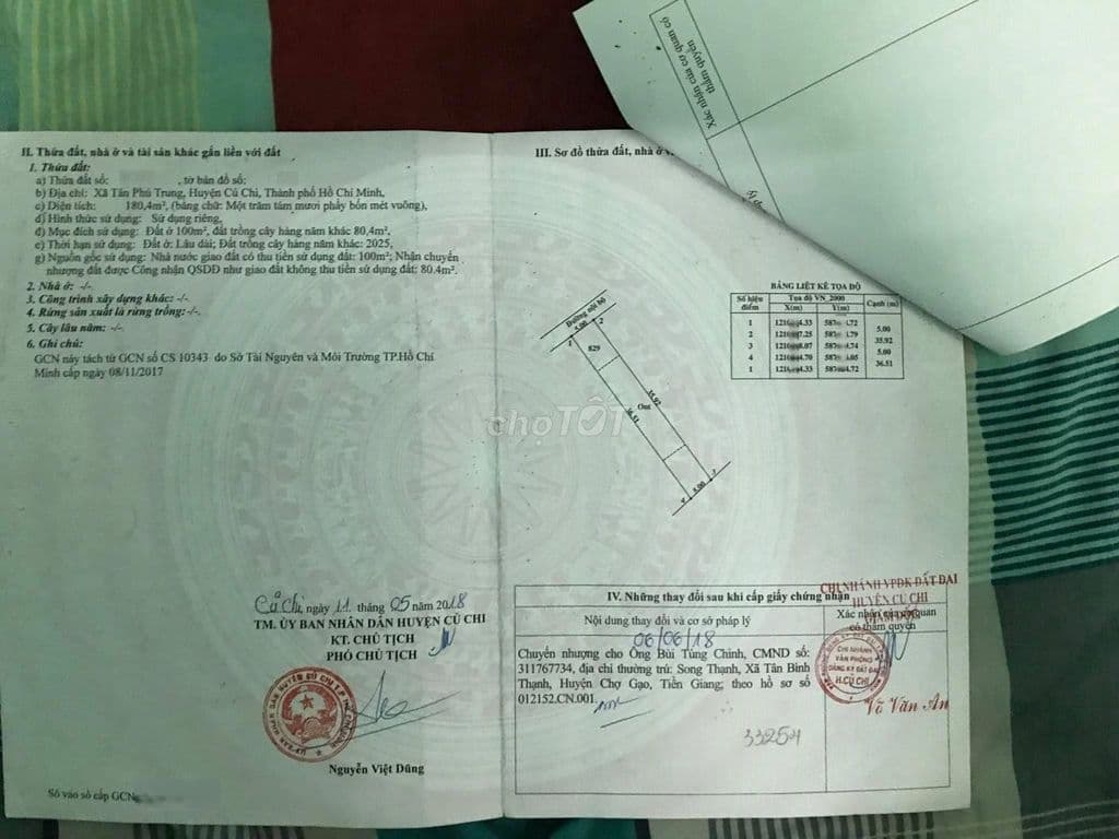 Bán 180m2 đất đường Hồ Văn Tắng giá 1ty3 Tân Phú Trung Củ Chi.SHR. - Ảnh 3
