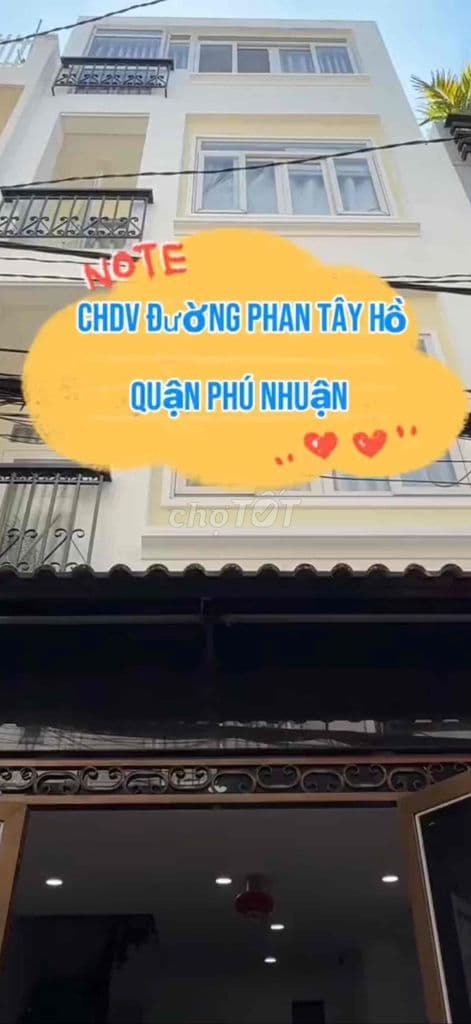 🌈 CHDV 3LẦU ĐƯỜNG PHAN TÂY HỒ, P7, QUẬN PHÚ NHUẬN