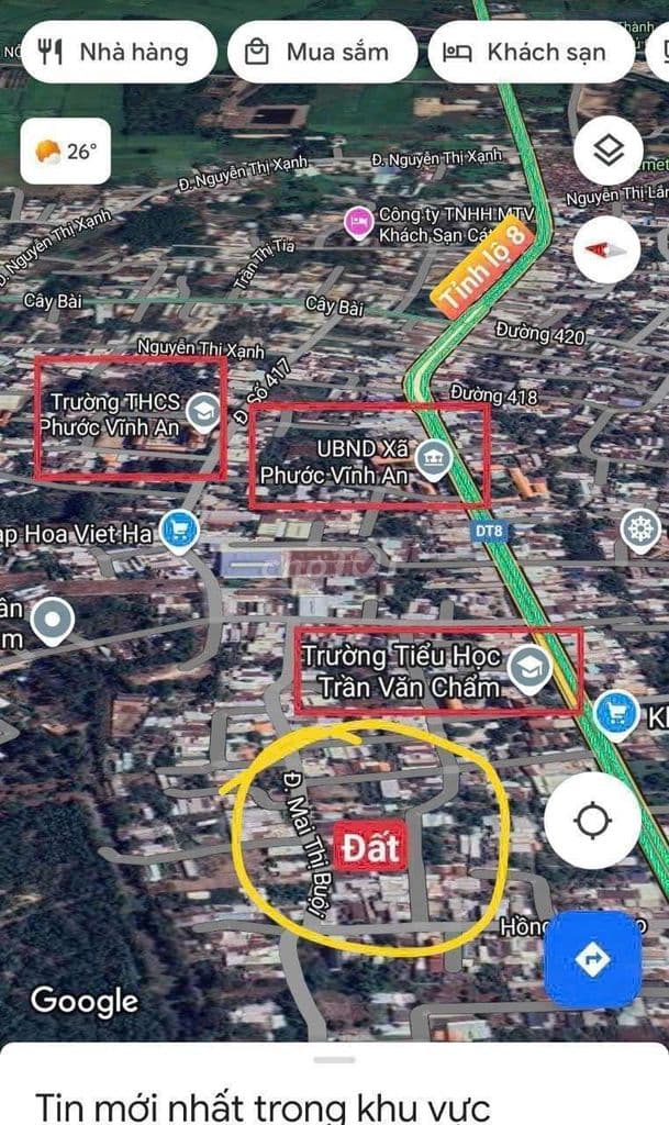 đất Xã phước Vĩnh an, 10X40 thổ 426m, Tổng 455m, hậu nở 17m - Ảnh 3