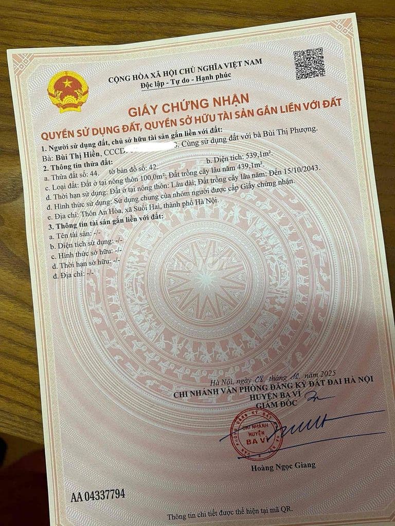 Chính chủ cần bán đất mặt đường TL 414B
