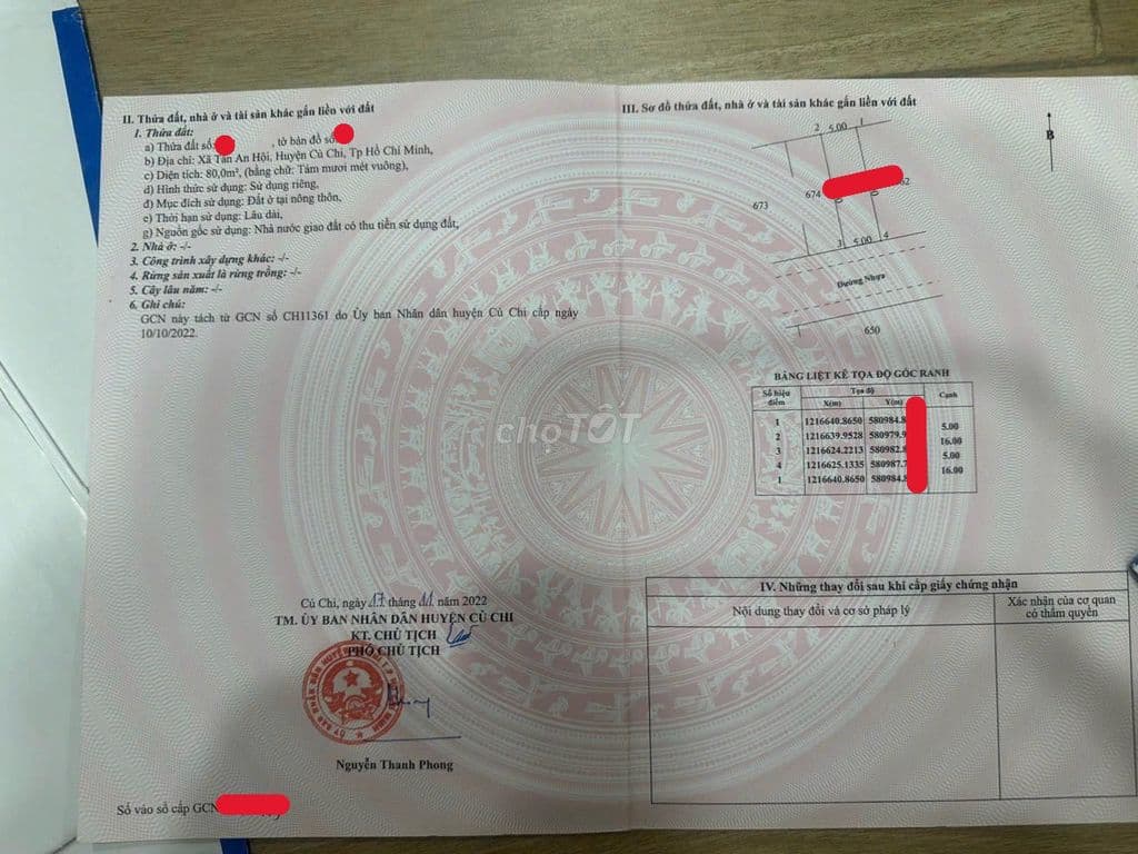 BÁN ĐẤT ĐƯỜNG NGUYỄN VĂN KHẠ TÂN AN HỘI CỦ CHI 80M2 1TỶ1 SỔ HỒNG RIÊNG - Ảnh 3